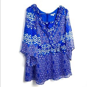 Joinus Blue Print Blouse